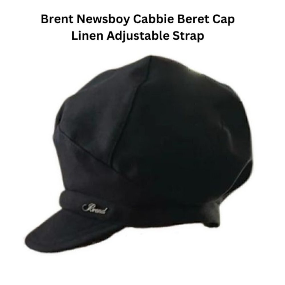 Brent Linen Newsboy Cabbie Beret Cap Black Women's OS